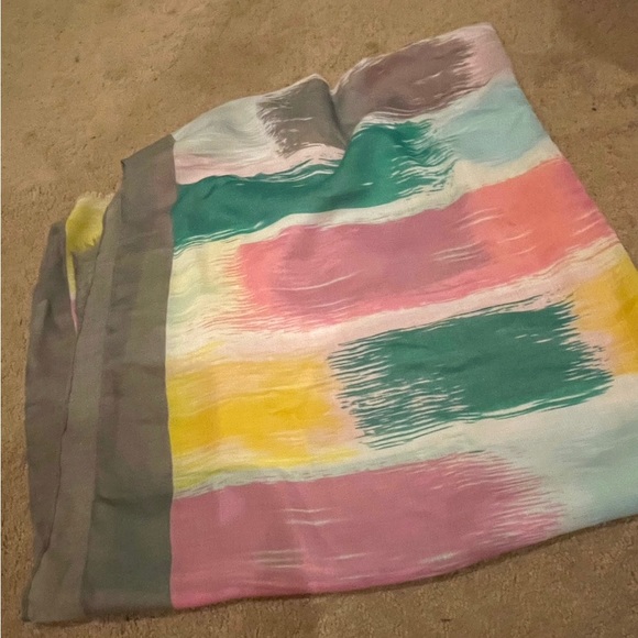 Pastel paint stroke Shawl size Sheer Scarf - Picture 4 of 4